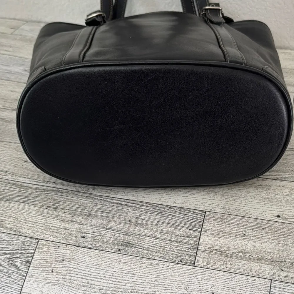 Coach Vintage Hampton Legacy Black Leatherware Tote